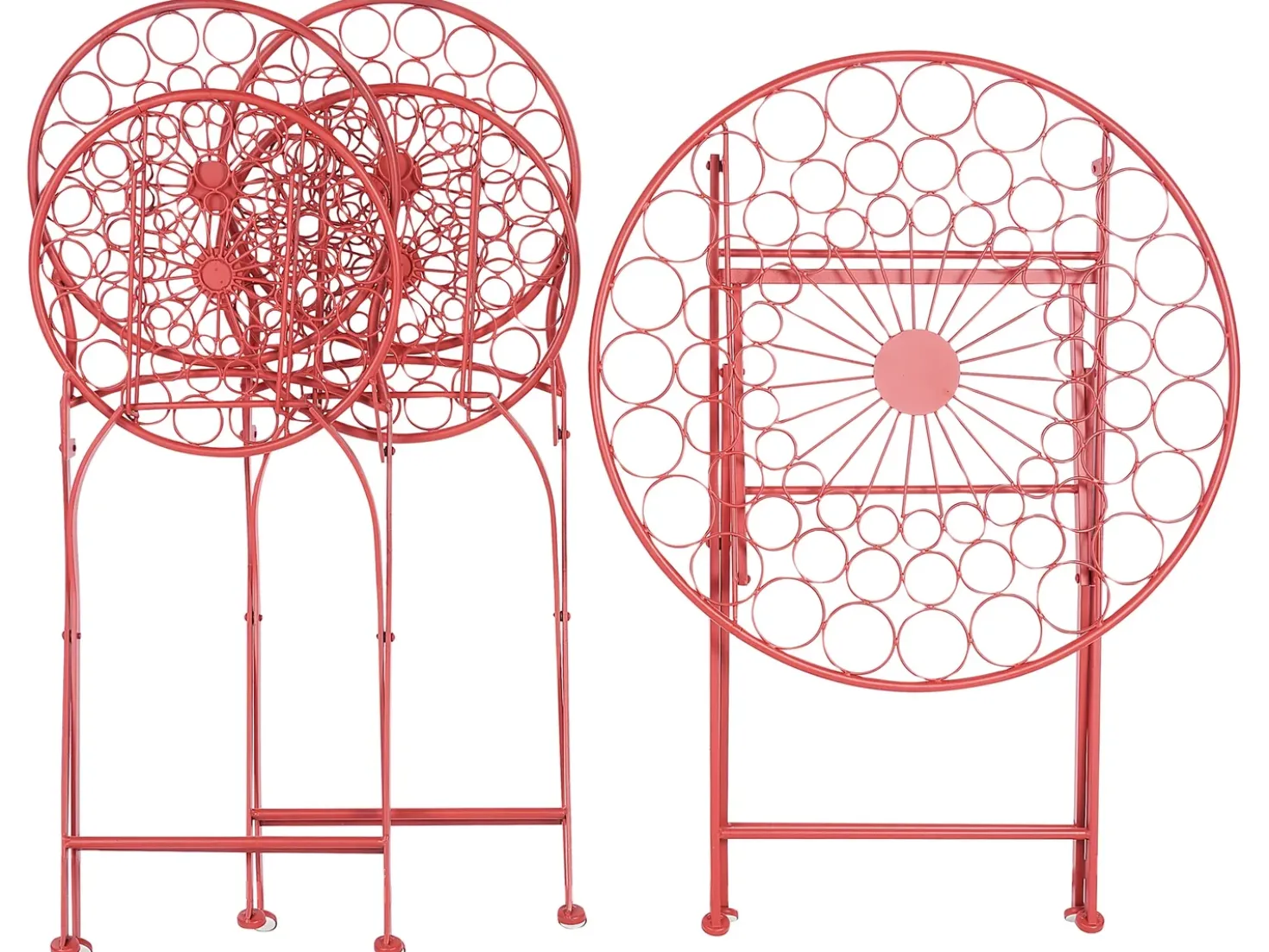 Set bistrot Pieghevole SCARIO Metallo Rosso