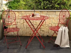 Set bistrot Pieghevole SCARIO Metallo Rosso