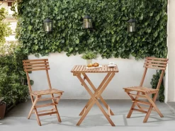 Set bistrot Pieghevole SOLAROLO Legno di acacia certificato Marrone