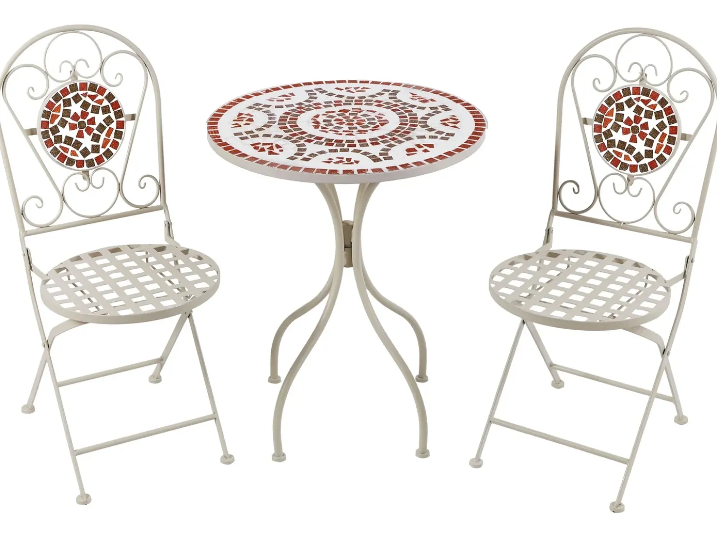 Set bistrot Pieghevole SPELLO Metallo Bianco