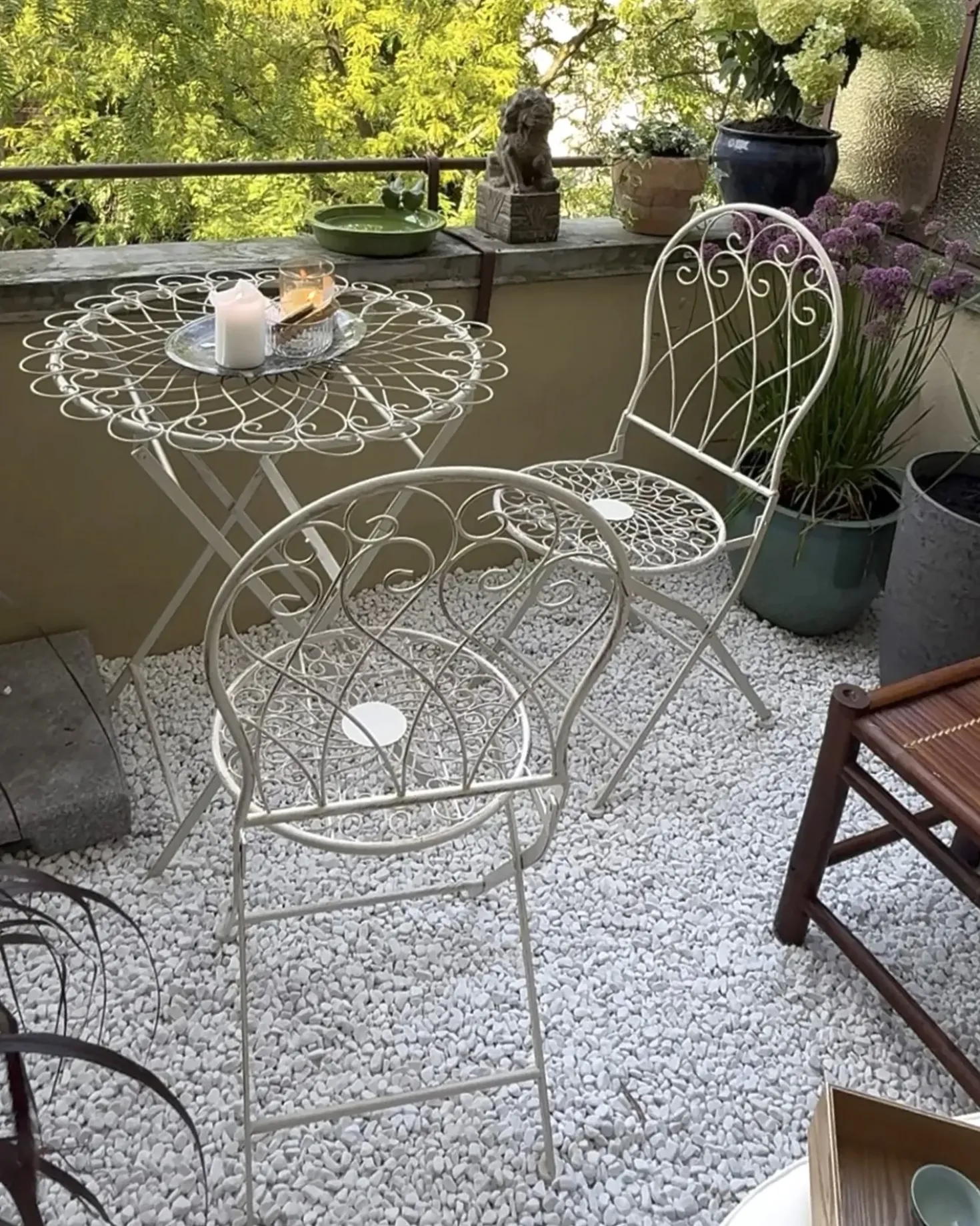 Set bistrot Pieghevole STIFFE Metallo Bianco