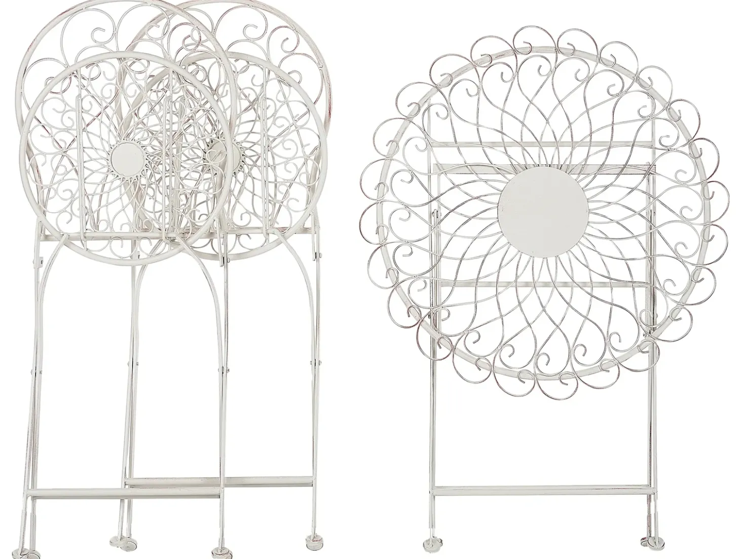 Set bistrot Pieghevole STIFFE Metallo Bianco