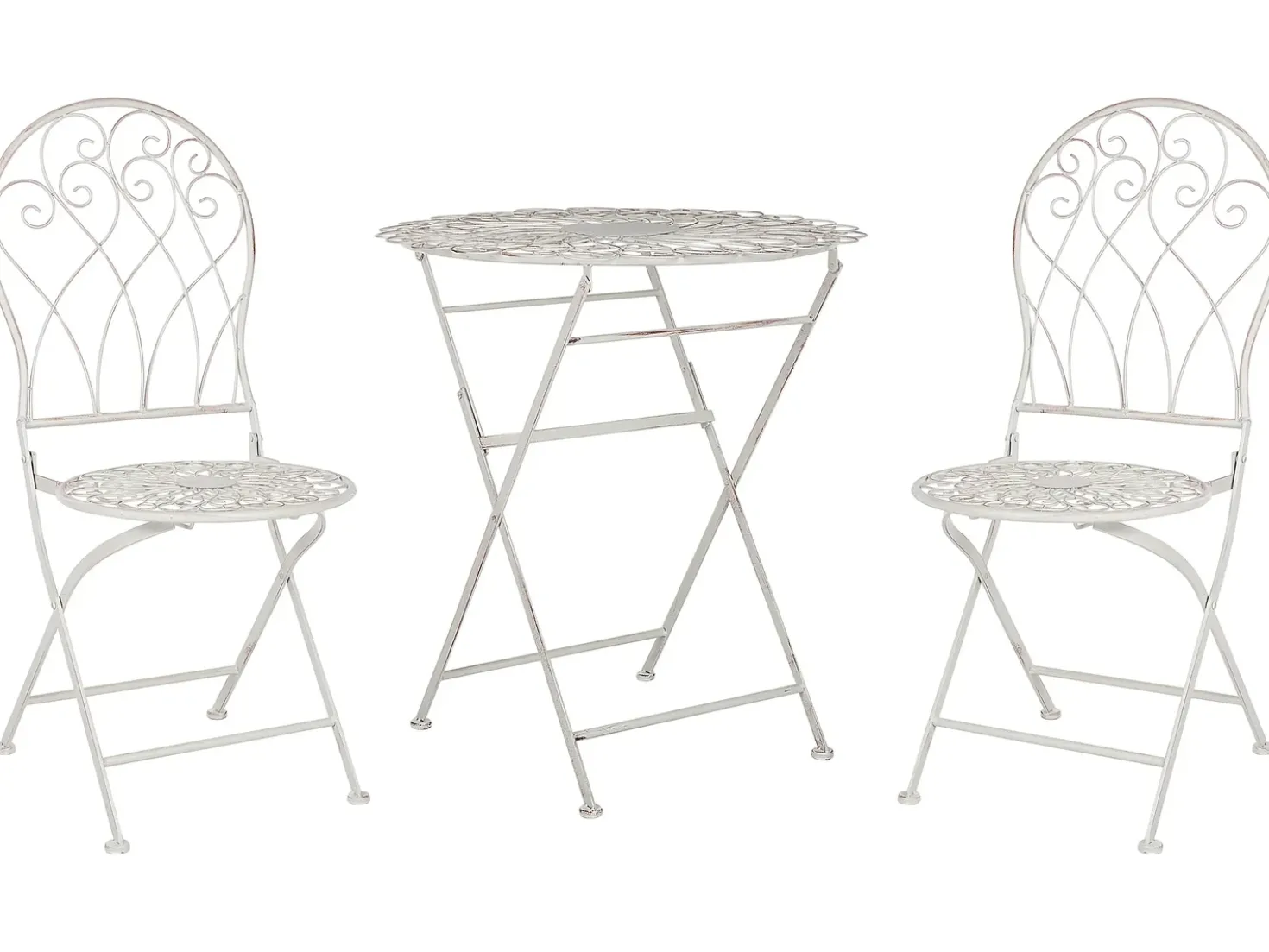Set bistrot Pieghevole STIFFE Metallo Bianco