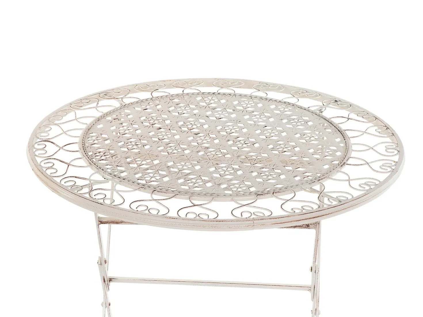 Set bistrot Pieghevole TRIESTE Metallo Beige chiaro