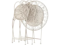 Set bistrot Pieghevole TRIESTE Metallo Beige chiaro