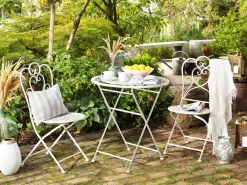 Set bistrot Pieghevole TRIESTE Metallo Beige chiaro