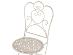 Set bistrot Pieghevole TRIESTE Metallo Beige chiaro