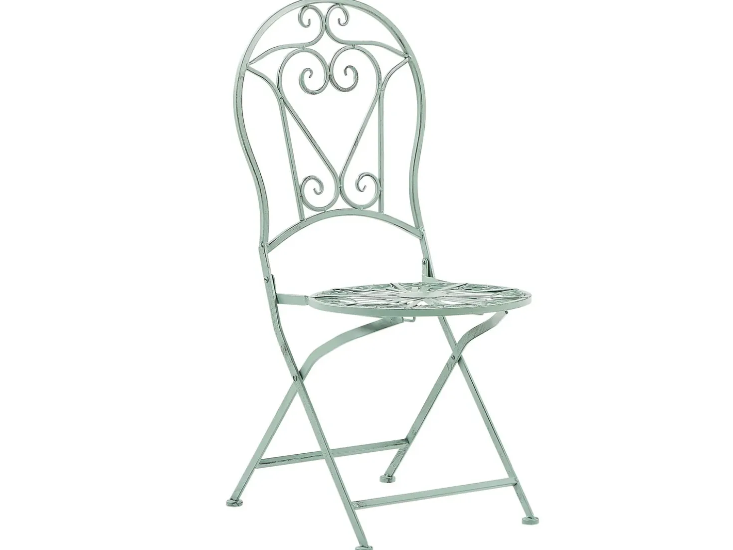Set bistrot Pieghevole TRENTO Metallo Verde chiaro