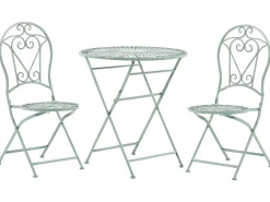 Set bistrot Pieghevole TRENTO Metallo Verde chiaro