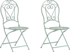 Set bistrot Pieghevole TRENTO Metallo Verde chiaro