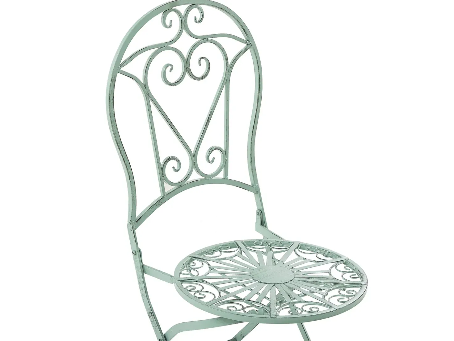 Set bistrot Pieghevole TRENTO Metallo Verde chiaro