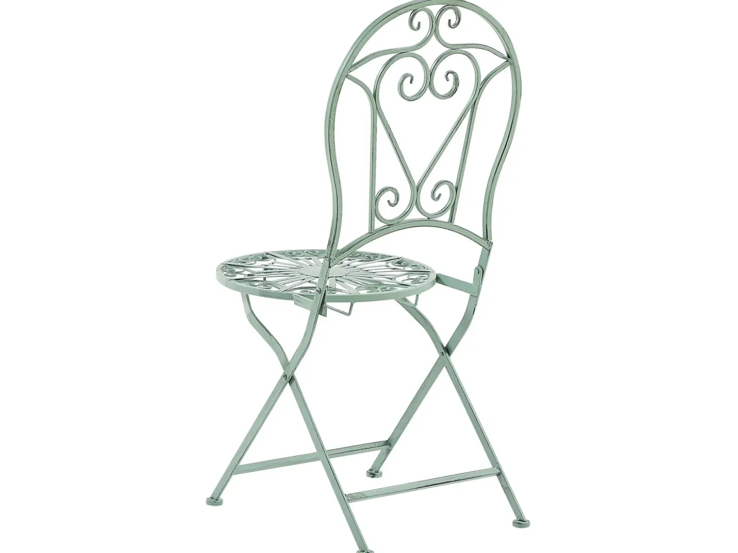 Set bistrot Pieghevole TRENTO Metallo Verde chiaro