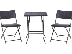Set bistrot Pieghevole TRAPPETO Nero