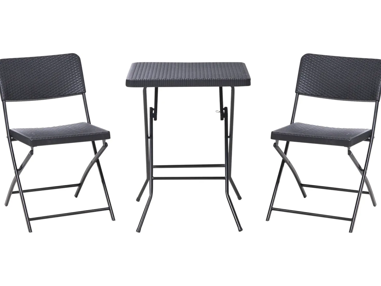 Set bistrot Pieghevole TRAPPETO Nero