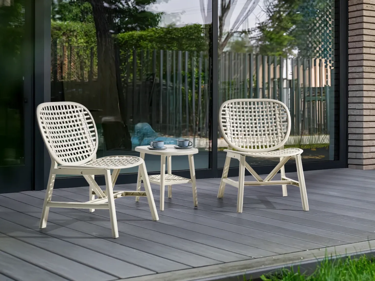 Set bistrot SICELLE Bianco sporco