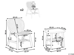 Set bistrot SICELLE Bianco sporco