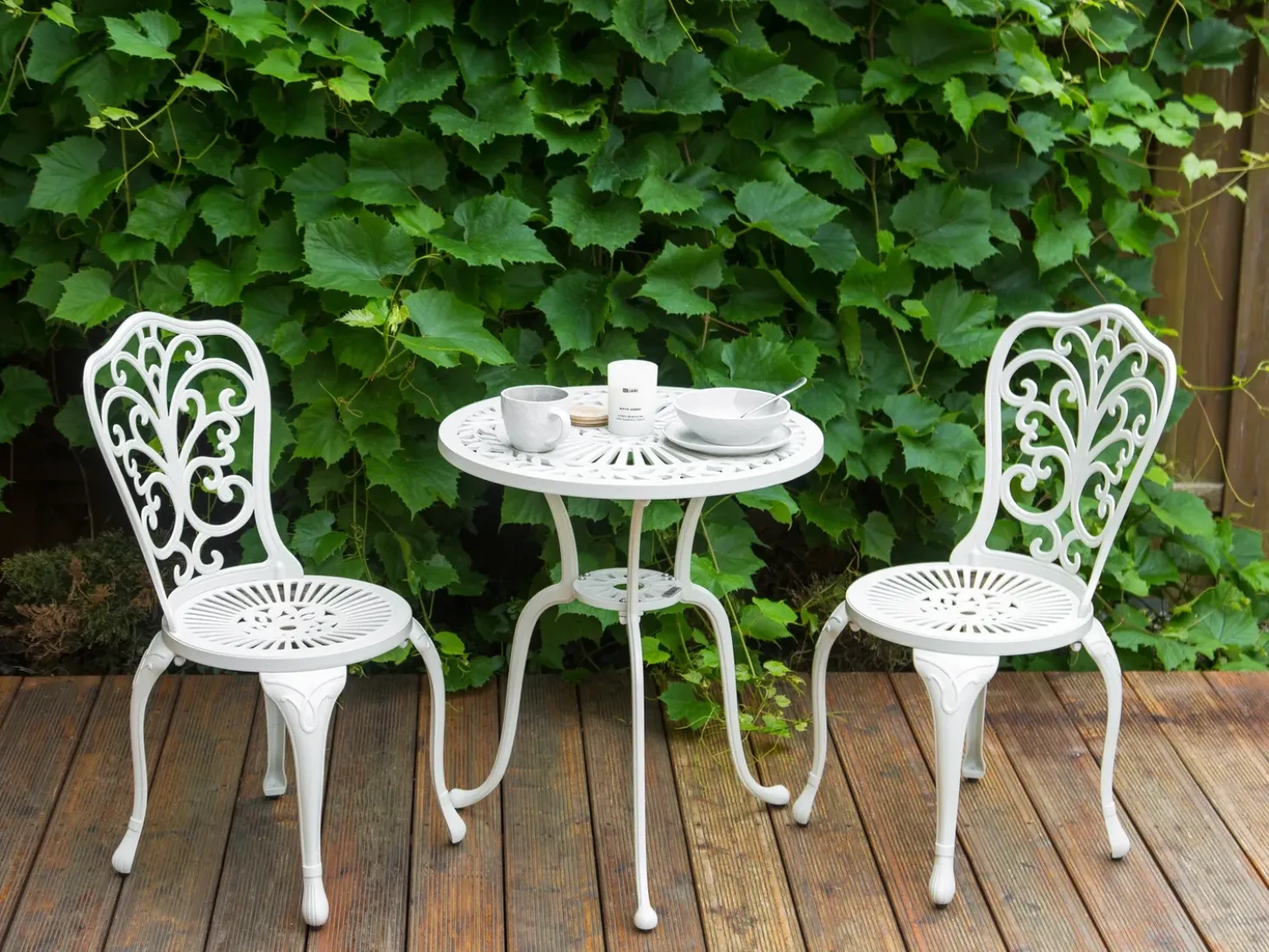 Set bistrot TRIORA/DASCIO Metallo Bianco sporco