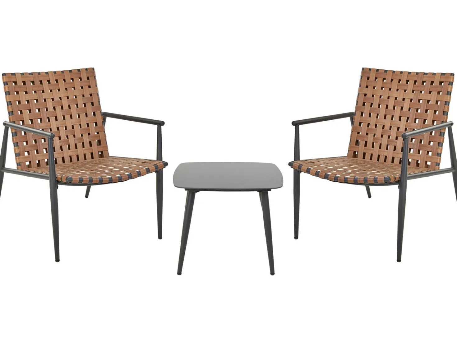 Set bistrot ZIRIA Rattan sintetico (PE) Marrone