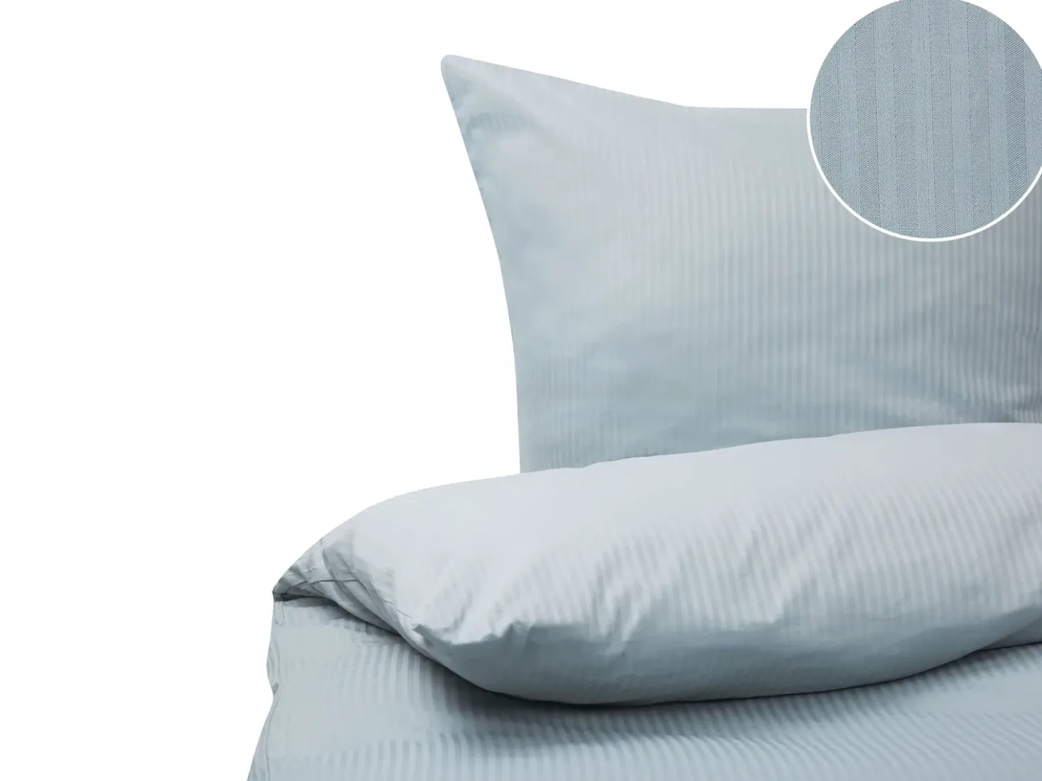 Set Copripiumino AVONDALE Raso di Cotone 220 x 240 cm Grigio
