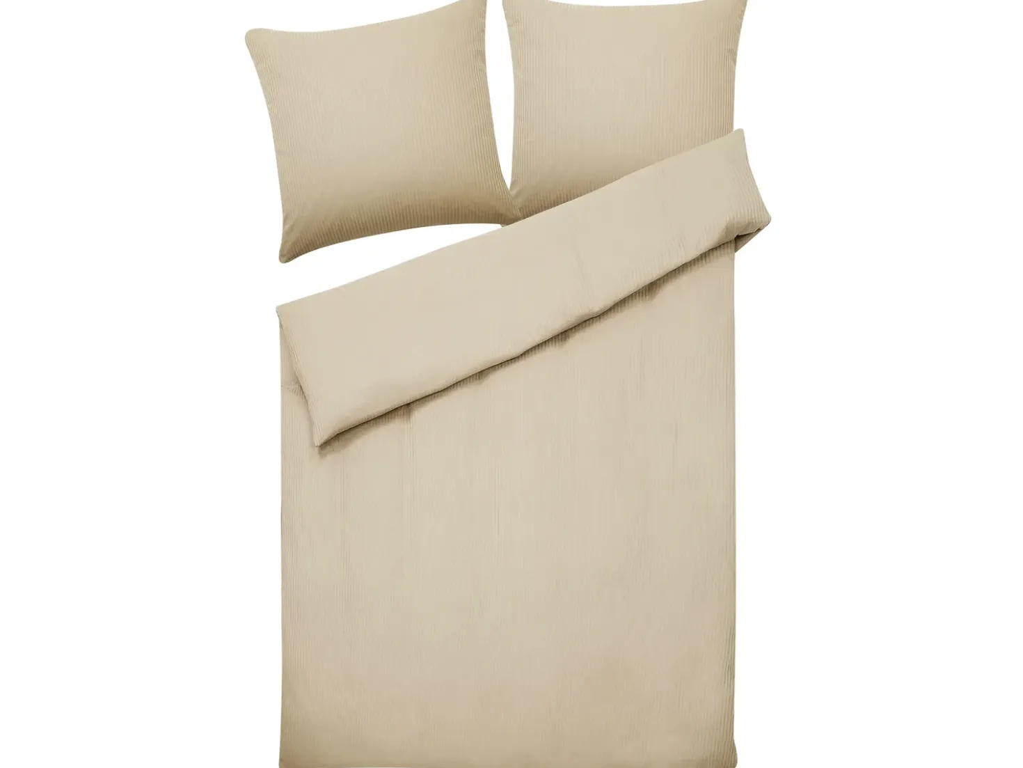 Set Copripiumino AVONDALE Raso di Cotone 155 x 220 cm Beige