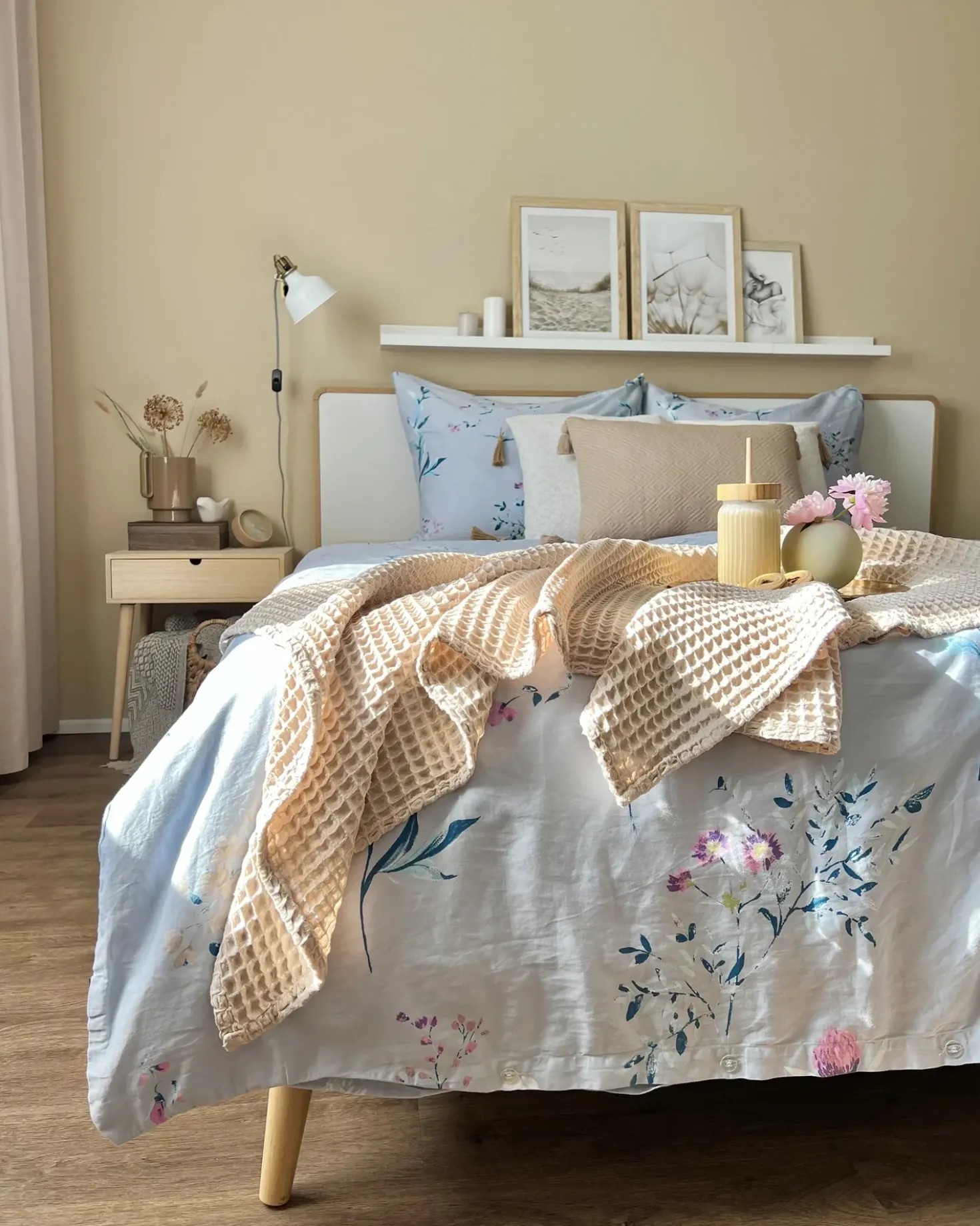 Set Copripiumino EVERGREEN Raso di Cotone 220 x 240 cm Azzurro