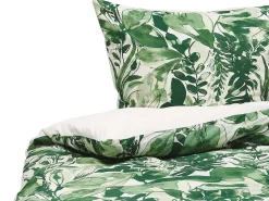 Set Copripiumino GREENWOOD Raso di Cotone 155 x 220 cm Verde