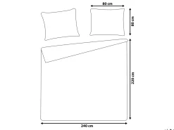 Set Copripiumino HARMONRIDGE Raso di Cotone 220 x 240 cm Blu scuro