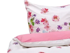 Set Copripiumino LARYNHILL Raso di Cotone 135 x 200 cm Rosa