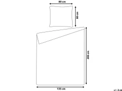 Set Copripiumino MADRONA Raso di Cotone 135 x 200 cm Blu scuro