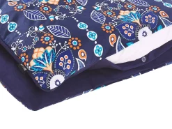Set Copripiumino MADRONA Raso di Cotone 135 x 200 cm Blu scuro