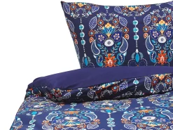 Set Copripiumino MADRONA Raso di Cotone 135 x 200 cm Blu scuro