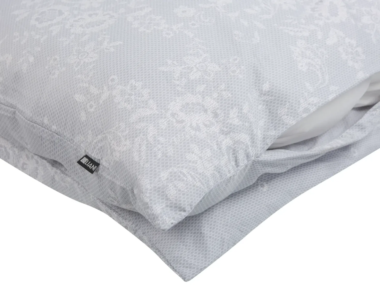 Set Copripiumino MORNINGSIDE Raso di Cotone 135 x 200 cm Grigio