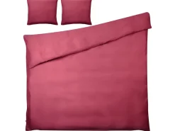 Set Copripiumino PARKROSE Raso di Cotone 220 x 240 cm Bordeaux