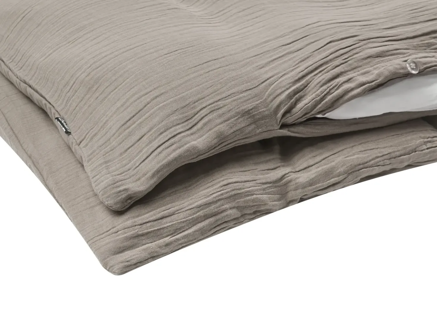 Set Copripiumino SUMNER Mussola di cotone 220 x 240 cm Tortora