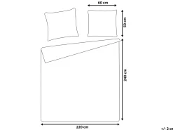 Set Copripiumino SUMNER Mussola di cotone 220 x 240 cm Bianco sporco