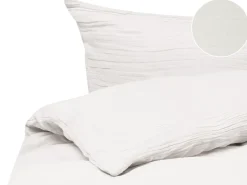 Set Copripiumino SUMNER Mussola di cotone 220 x 240 cm Bianco sporco