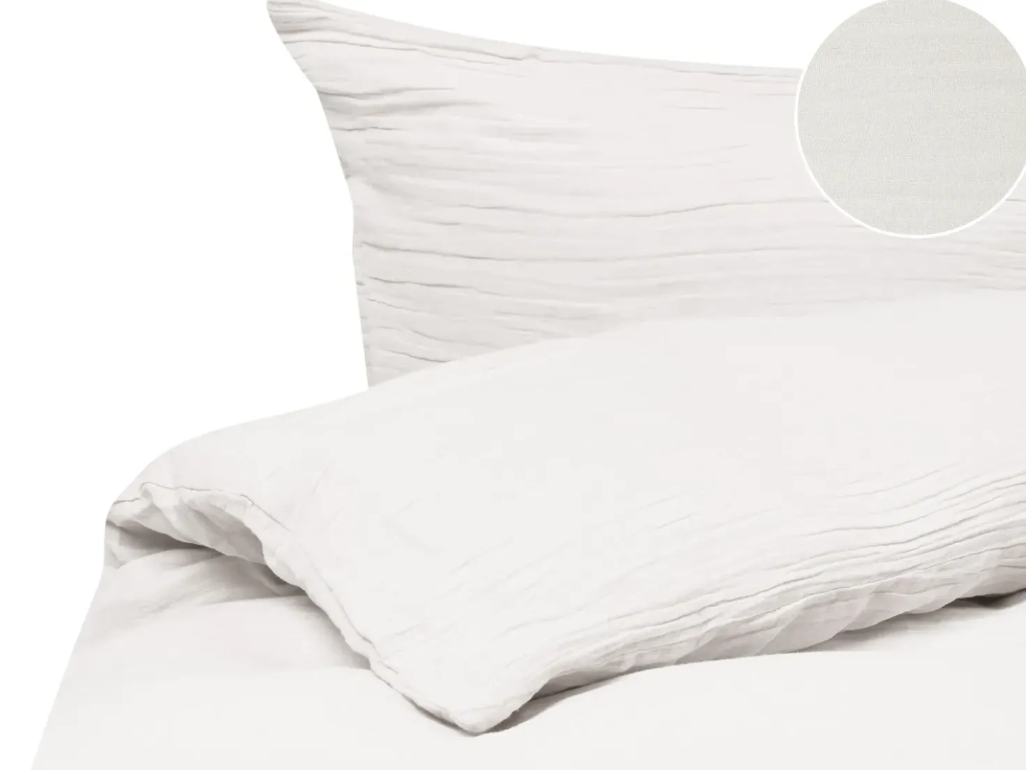 Set Copripiumino SUMNER Mussola di cotone 220 x 240 cm Bianco sporco