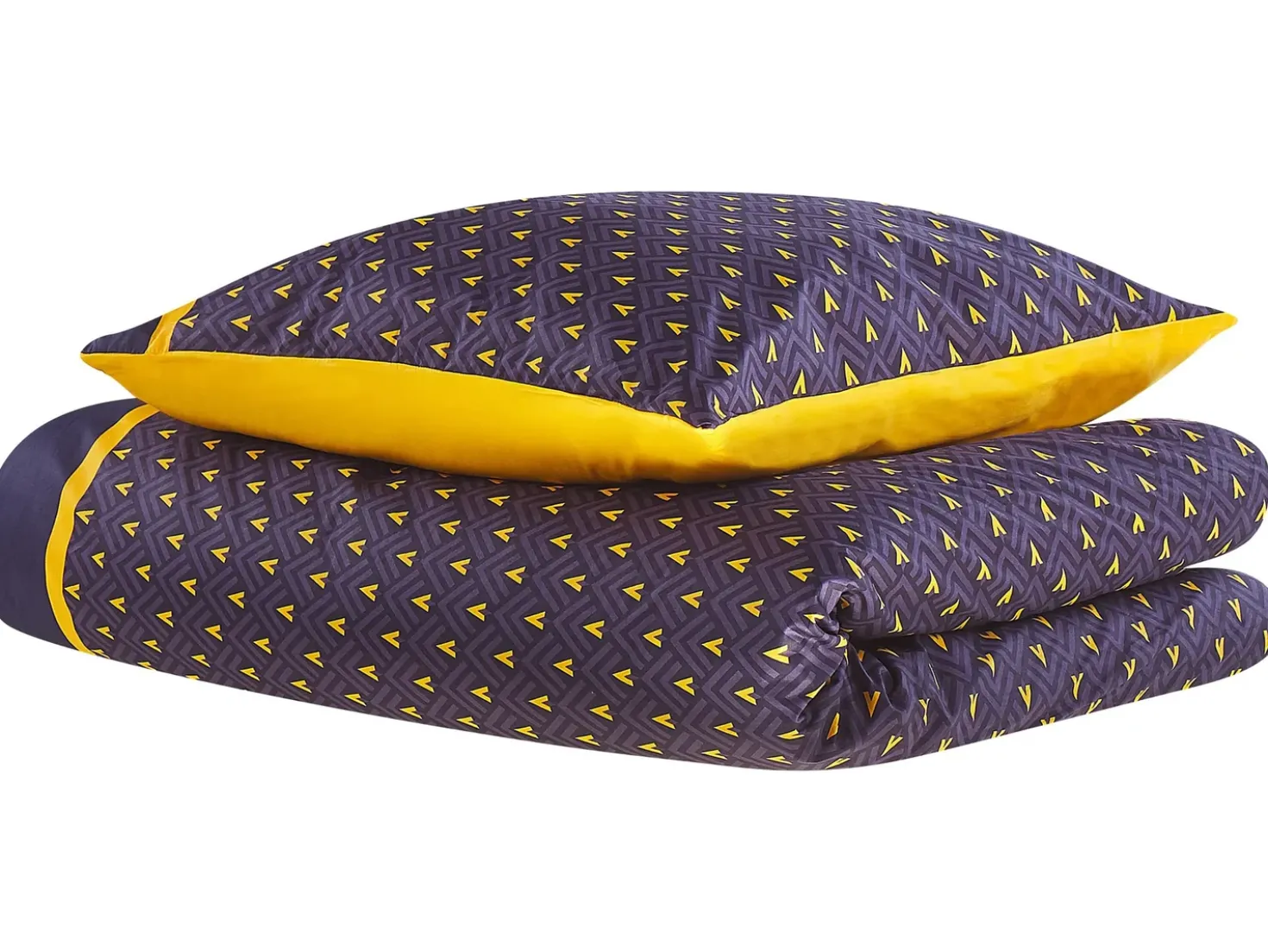 Set Copripiumino WALLINGFORD Raso di Cotone 135 x 200 cm Blu