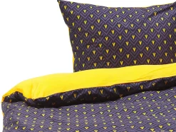 Set Copripiumino WALLINGFORD Raso di Cotone 135 x 200 cm Blu