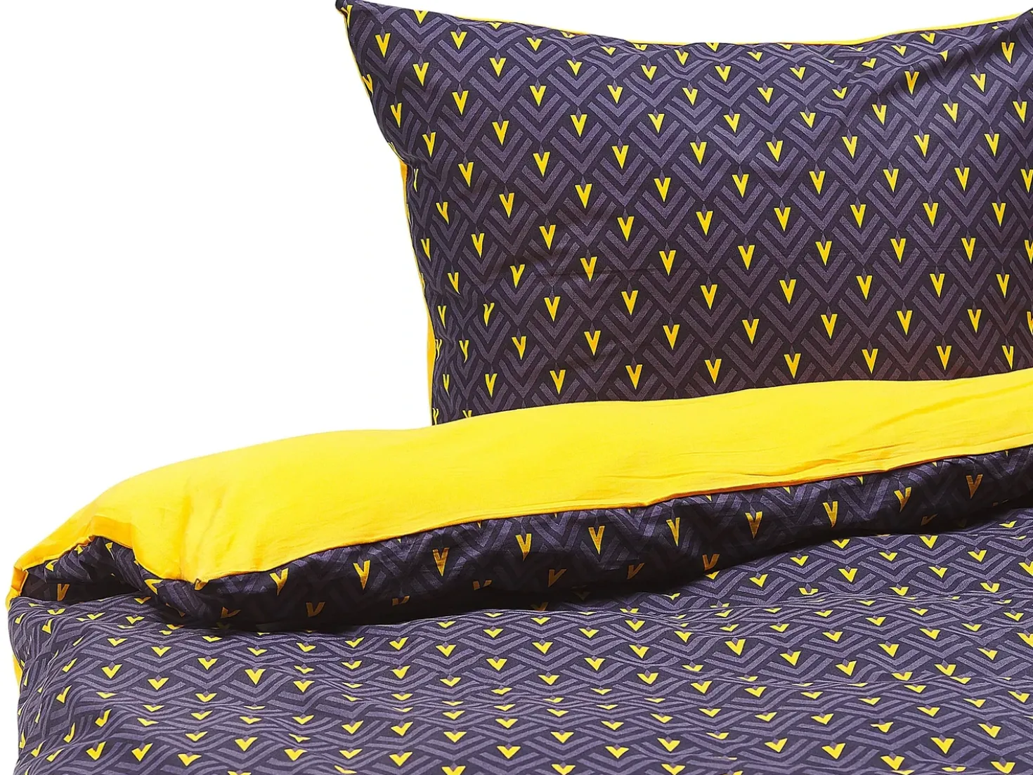 Set Copripiumino WALLINGFORD Raso di Cotone 135 x 200 cm Blu