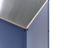 Set cucina da esterno 3 elementi con lavello VILAMA Metallo Blu
