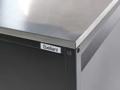 Set cucina da esterno 2 elementi con lavello MAENZA Metallo Nero