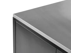 Set cucina da esterno 2 elementi con lavello MAENZA Metallo Nero