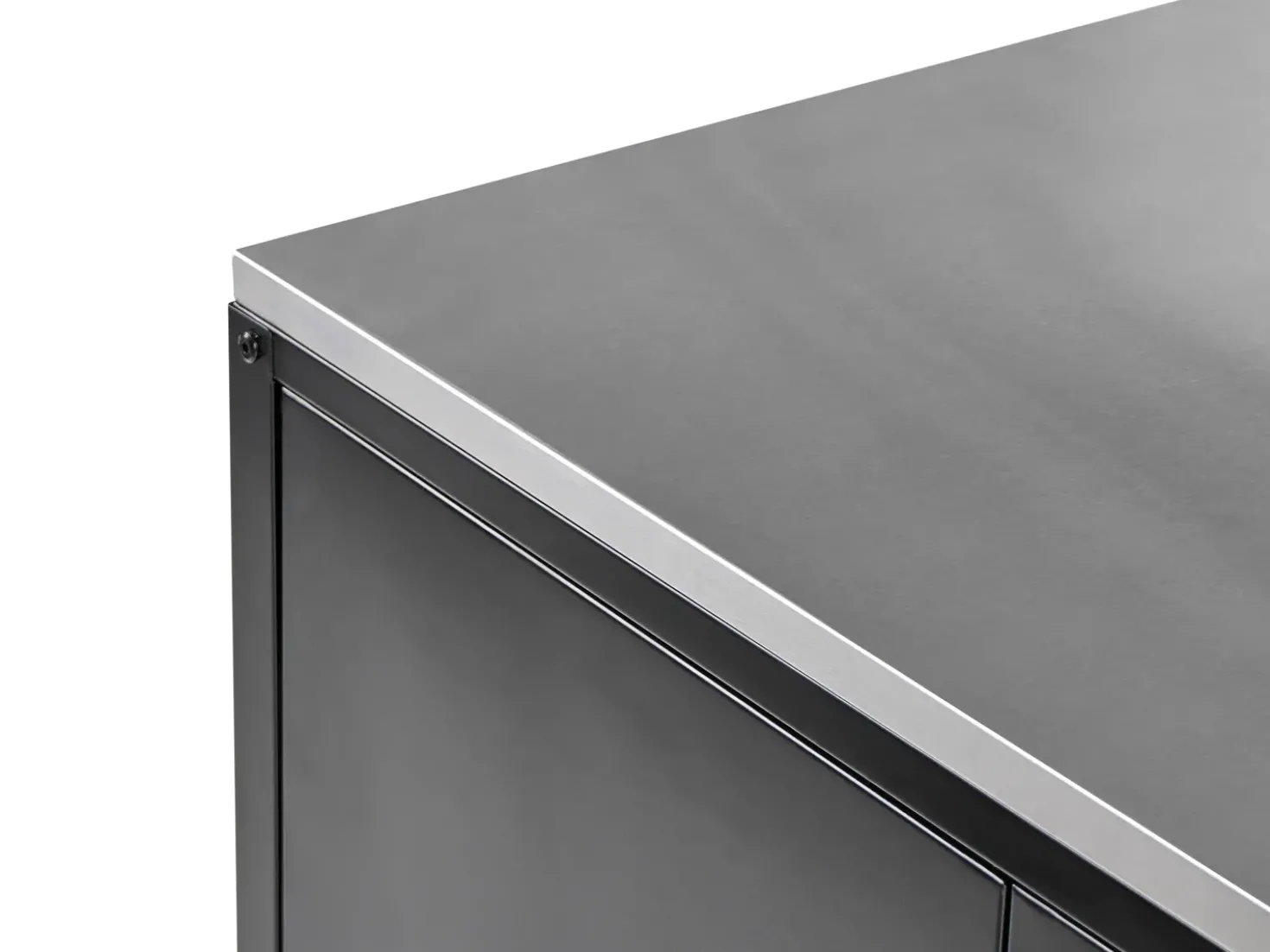 Set cucina da esterno 2 elementi con lavello MAENZA Metallo Nero