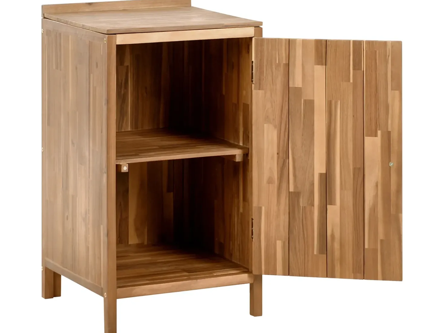 Set cucina da esterno 3 elementi con lavello VENOSA Legno d'acacia Marrone/Nero