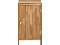 Set cucina da esterno 3 elementi con lavello VENOSA Legno d'acacia Marrone/Nero