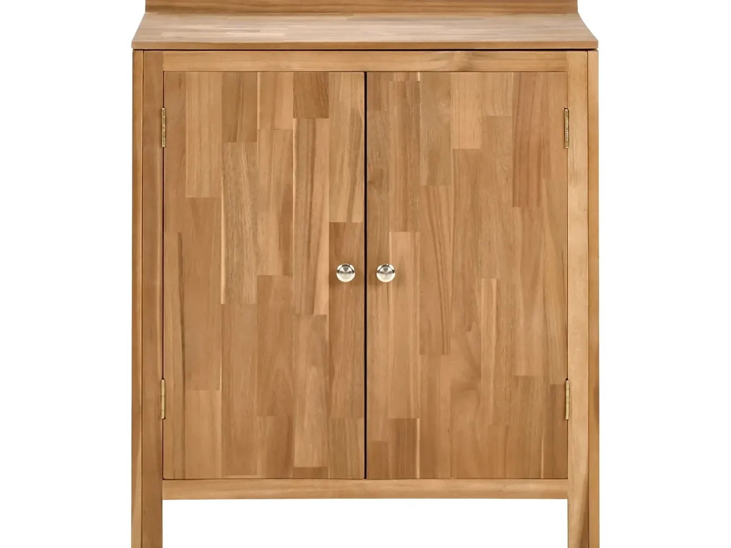 Set cucina da esterno 3 elementi con lavello VENOSA Legno d'acacia Marrone/Nero