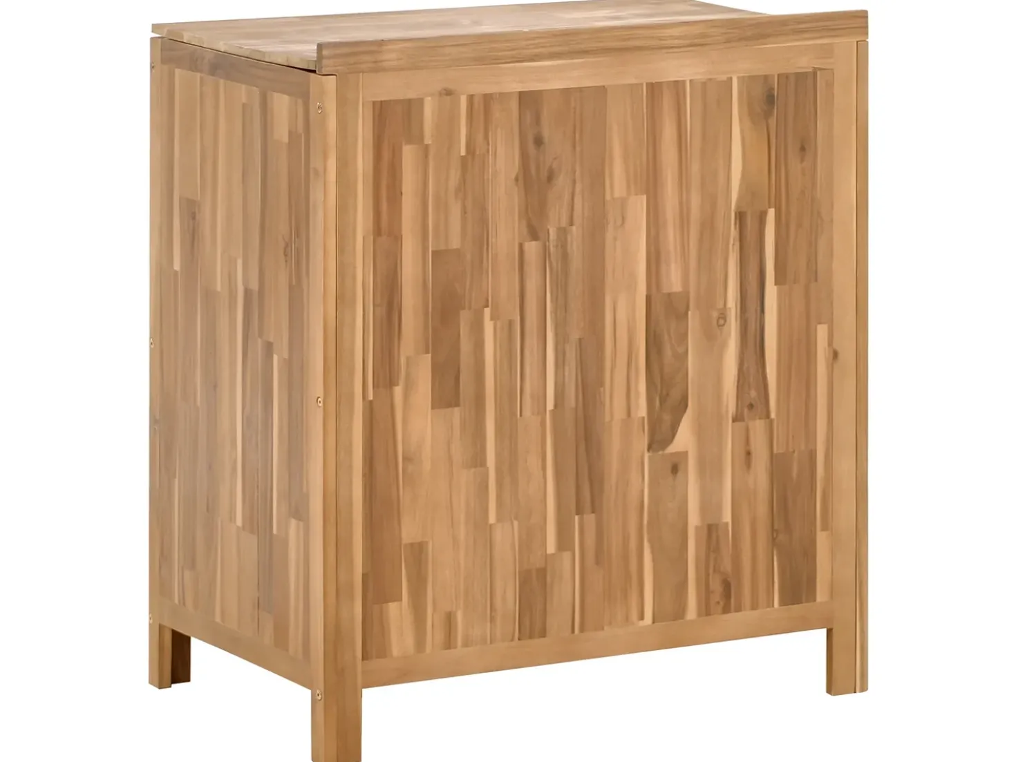 Set cucina da esterno 3 elementi con lavello VENOSA Legno d'acacia Marrone/Nero