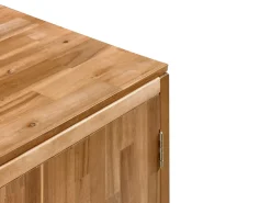 Set cucina da esterno 3 elementi con lavello VENOSA Legno d'acacia Marrone/Nero