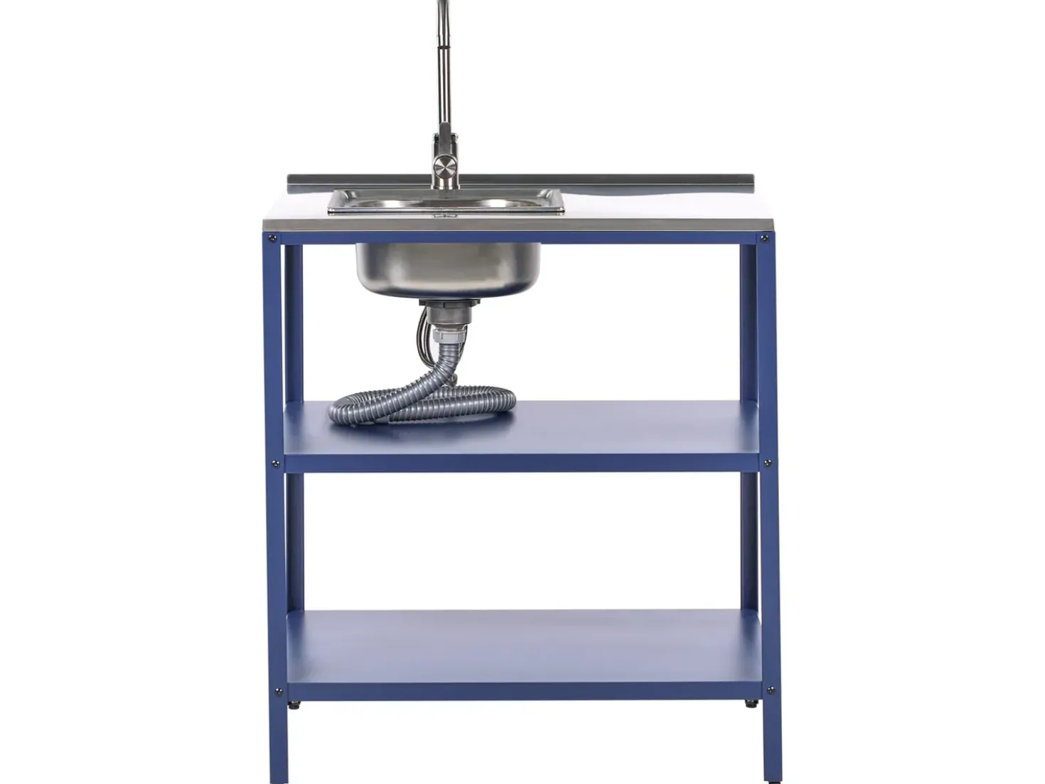 Set cucina da esterno 4 elementi con lavello VILAMA Metallo Blu